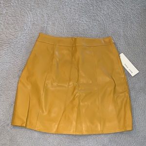 Vegan leather mini skirt